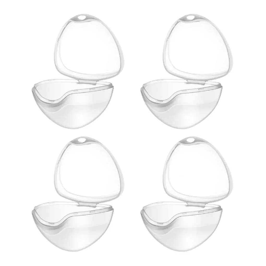 4pcs Baby Soother Container Holders Pacifier Box Man-carried Transparent Pacifying Storage Case Accessories