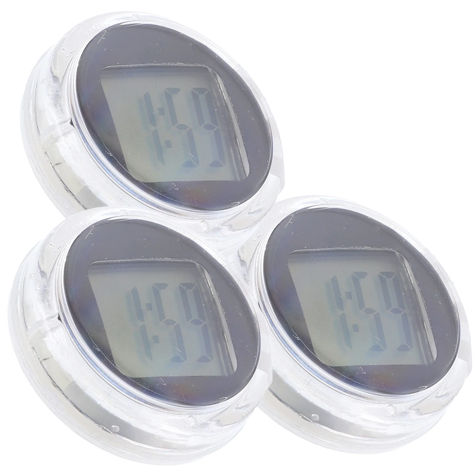 

3Pcs Electronic Clock Accessories Small Exquisite Mini Clock for Motorcycle Car Waterproof Digital Display Mini Digital Clocks