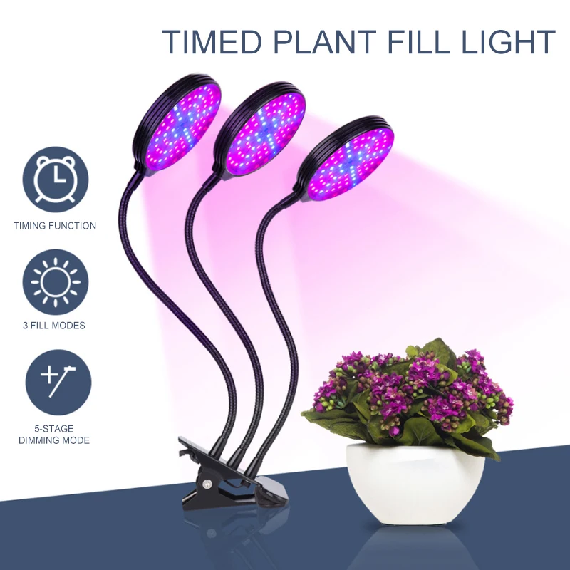 Minuterie USB longue durée de vie pour plantes, contrôle, conception compacte, favorise la croissance des plantes, lumière de croissance LED compacte, semis réglable