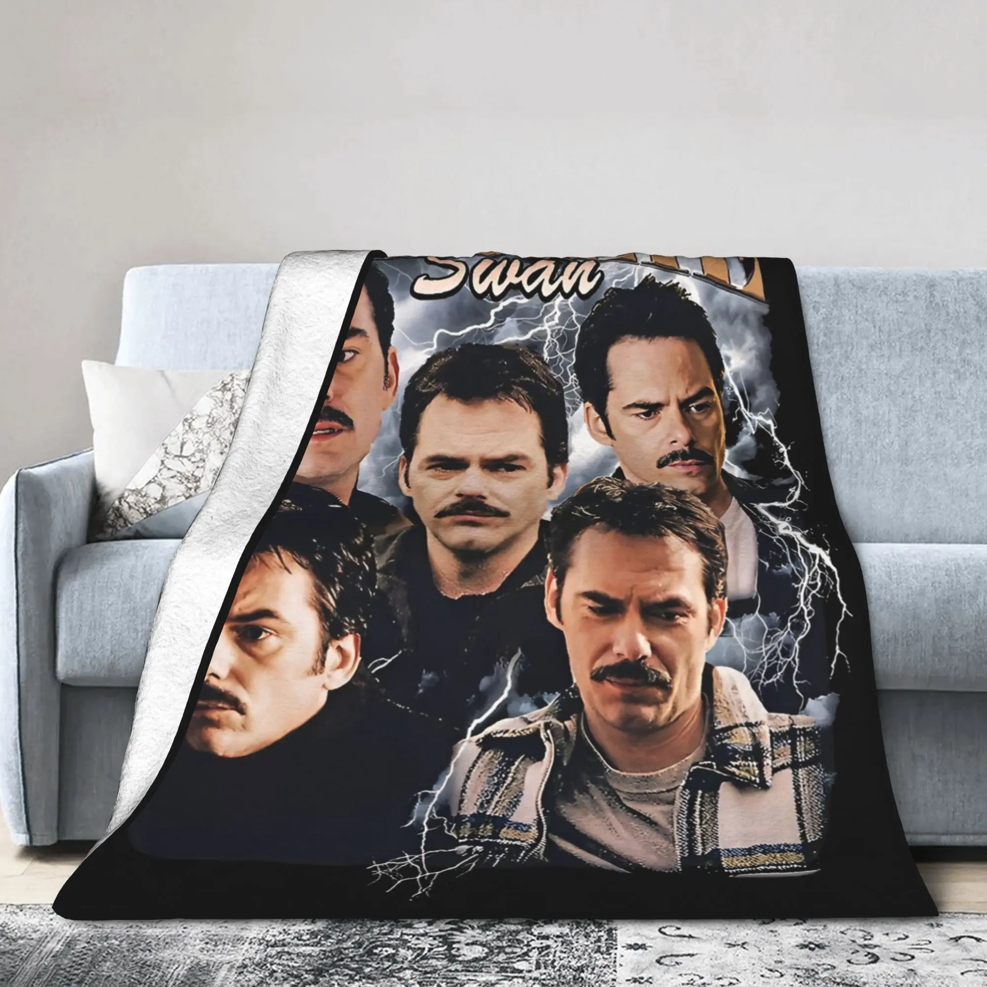 تشارلي سوان خمر 90s بيلي بيرك البطانيات الفانيلا الصيف متعددة الوظائف لينة رمي بطانية للفراش سيارة المفرش