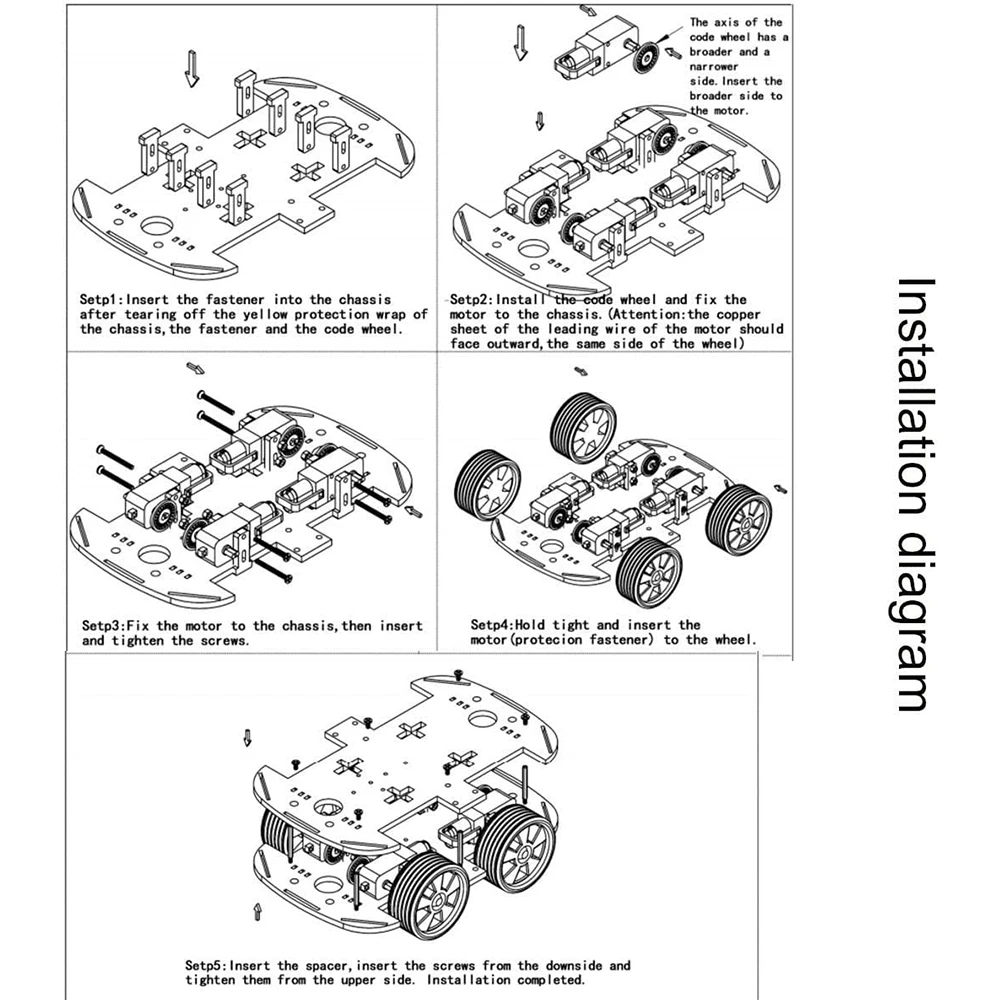 Smart Robot Car Chassis Kit with Speed Encoder 4WD & Battery Box for Arduino