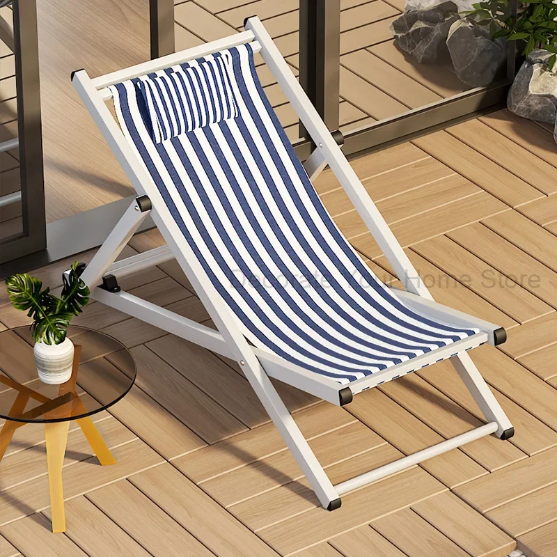 

Reclining Folding Beach Chair Household Outdoor Portable Chair Balcony Lunch Break Leisure Chair Sillas Outdoor Furniture WKOC