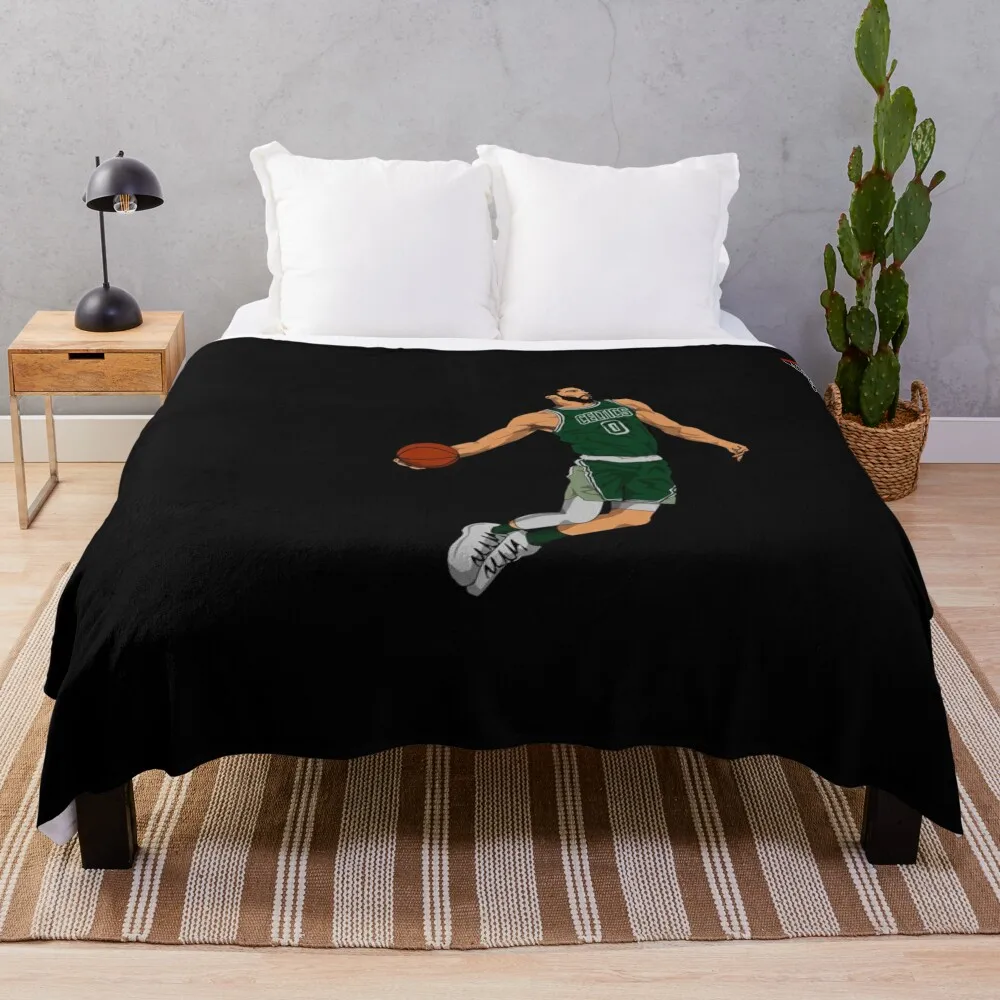 Jayson Tatum - Comic Style Throw Blanket Nap Vintage Blankets