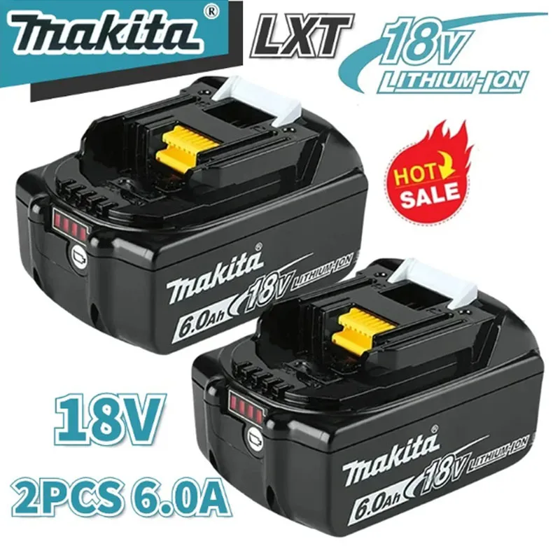 

Makita 18V Battery 6Ah 18660B Lithium Ion Replacement BL1860B BL1860 BL1850 Rechargeable Power Tool Battery DDF486 DF488
