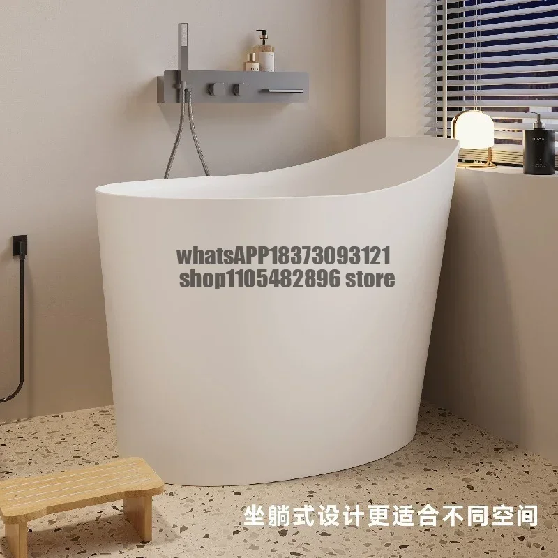 Pure PMMA polymer artificial stone freestanding bathtub home art small bathtub