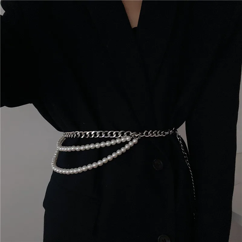 TANNT Women Belt Pearls Splicing Woman Belt For Jeans Vintage Fashion Leisure Designer Belts Women High Quality 2023 New