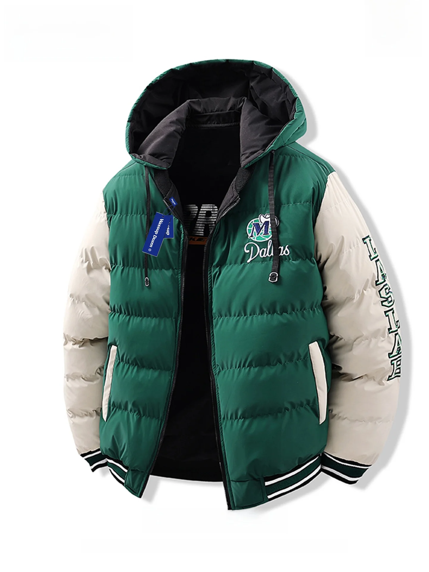 

Wassup Dozen, американская ретро вышитая цветная блузка с капюшоном, мужская зимняя теплая молодежная верхняя одежда, модная брендовая хлопковая куртка