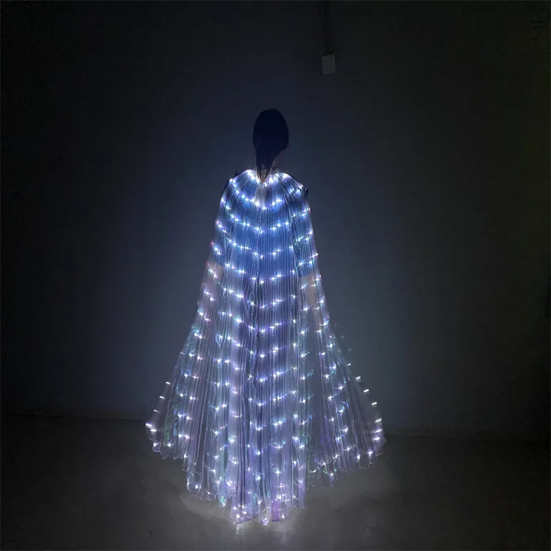 Cape De Princesse Lumineuse LED Avec Capuche – Halloween, Cosplay, Fête Costumée – Longueur 75 Cm