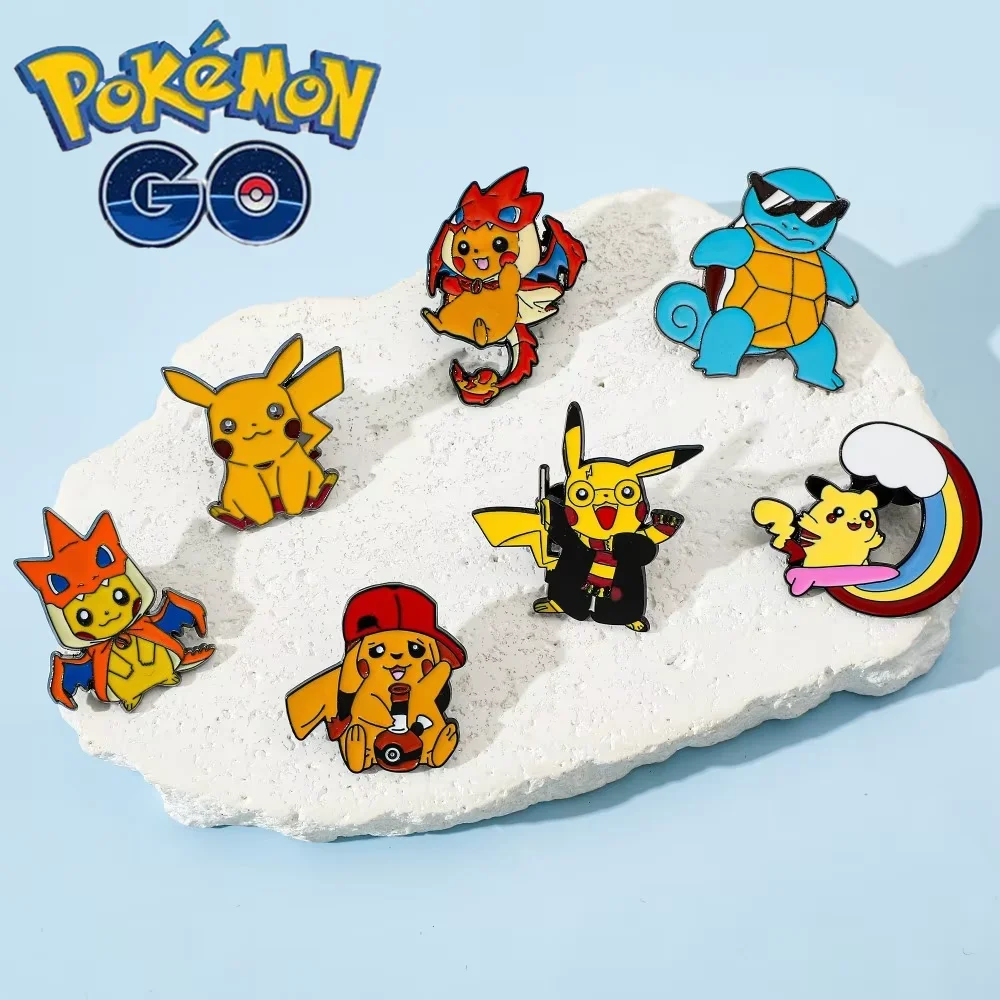

Anime Pokemon Pikachu Enamel Pin Kawaii Cartoon Squirtle Clothing Backpack Lapel Pins Accessories Cosplay Jewelry Girls Gifts