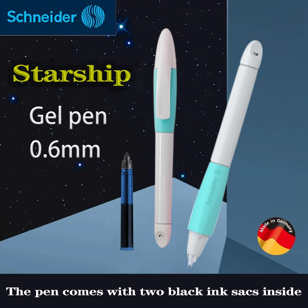 

1PC Schneider Rollerball Pen Starship 0.6mm Ultra-Smooth Tip Upright Posture Triangular Pen Grip Kawaii School Stationery
