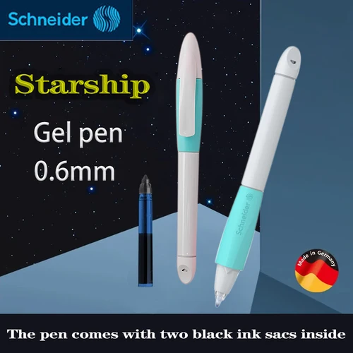Bolígrafo Schneider Rollerball Starship de 0,6mm, punta ultrasuave, postura vertical, bolígrafo Triangular, agarre, papelería escolar Kawaii, 1 ud.