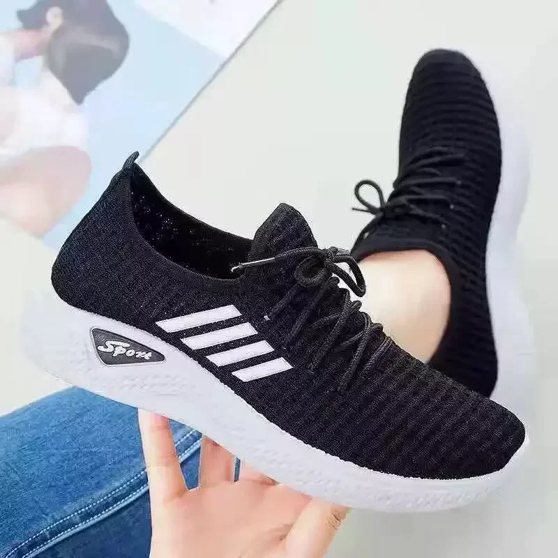 

New 2025 Trendy Women's Mesh Low-Top Running Sneakers with Air Mesh for Spring and Summer Women Flat Shoes shoes for women