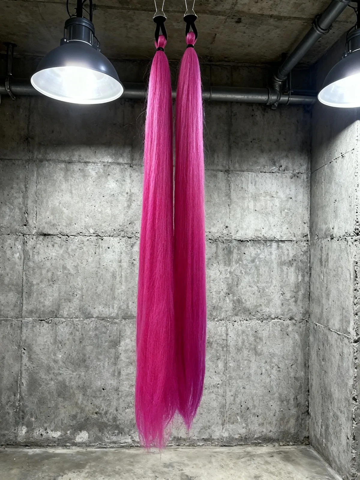 2026 vendas quentes rabo de cavalo reto sintético roxo diy trançado rabo de cavalo com faixa de borracha festival acessórios de cabelo para mulher