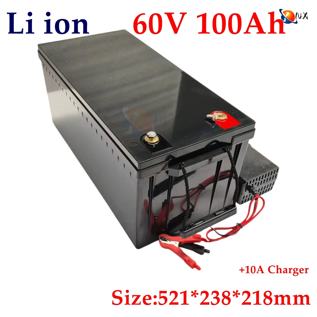 YNX waterproof lithium 60V 100AH li ion battery With BMS for 3500W 6000W scooter AGV demo Go Cart Skateboard bike +10A charger