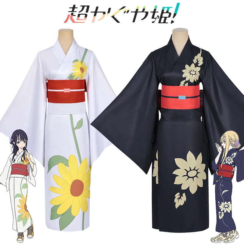 

Cosmic Princess Kaguya! Kaguya Iroha Sakayori Cosplay Costume Kimono Headear Full Set Accessories Suit Party Play Role Outfit