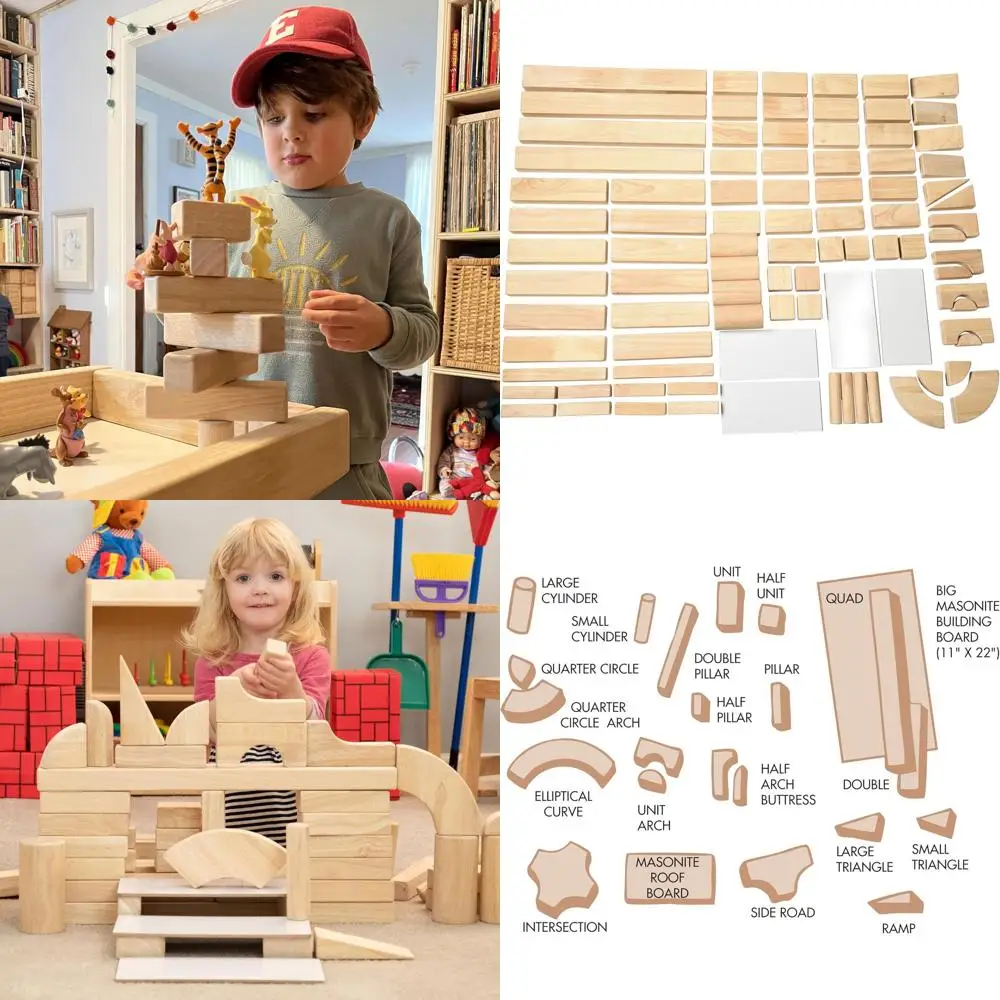 ชุดบล็อกไม้ขั้นสูงสำหรับเด็ก: ของเล่นเสริมสร้างจินตนาการ 85 ชิ้น รุ่น CP-U305