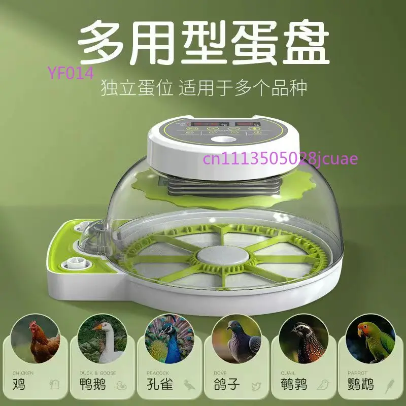 

Автоматический инкубатор для яиц для мелких птиц, попугаев, голубей, цыплят с постоянной температурой, автоматическим переворотом яиц и подачей воды.