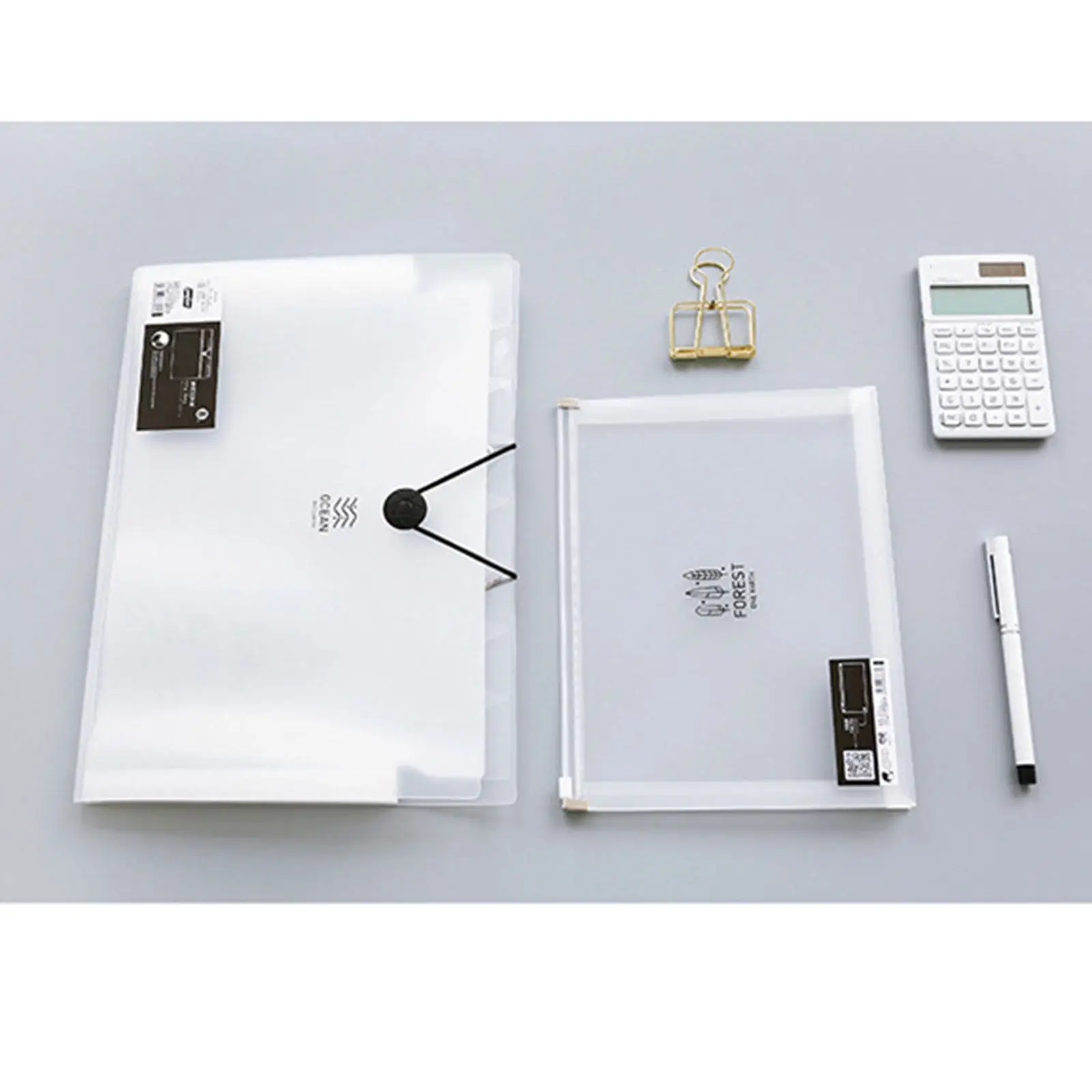 

A4 Multi-Layer Folder Office Plastic Buckle Expanding File Organizer Bag Document Holder Transparent File Storage for Students