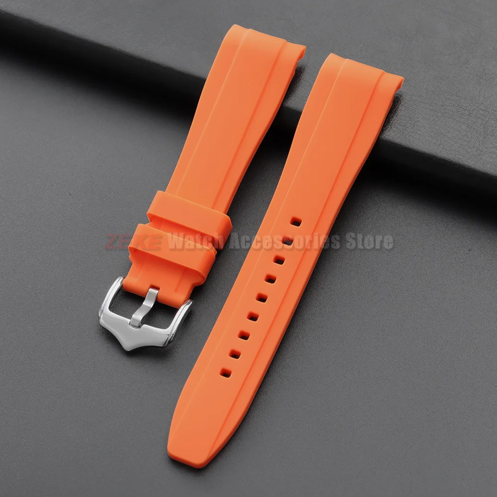 20mm 22mm Gummiarmband für Rolex Gebogenes Silikon-Uhrenarmband für Swatch Universelles Sportliches Wasserdichtes Armband für Männer und Frauen – Detail 16