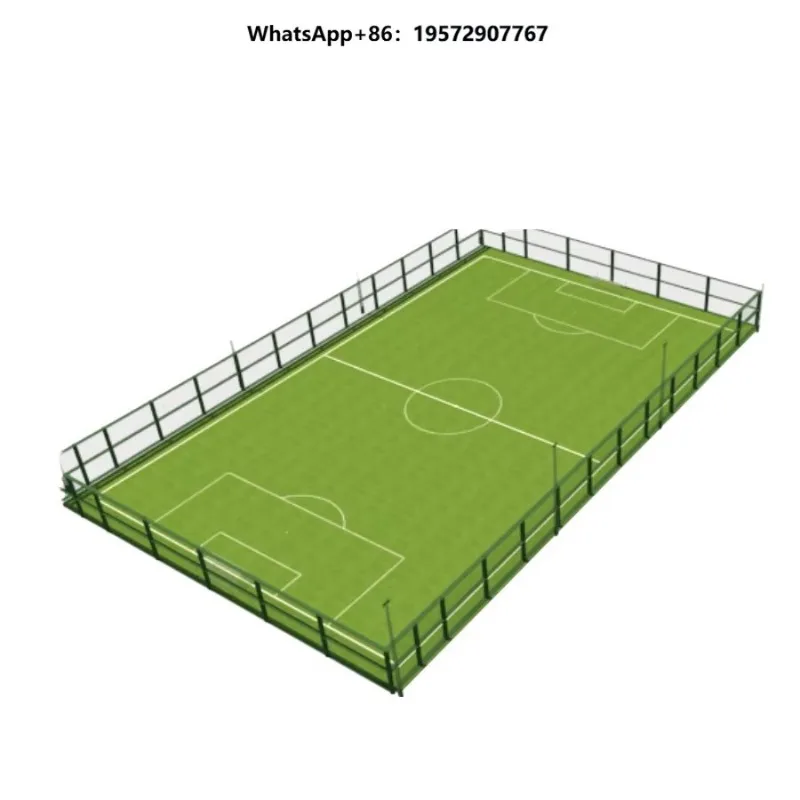 Factory Custom Hot Galvanized Steel Safe Rebound Net Durable Artificial Turf Borderless Football System for Club School Park