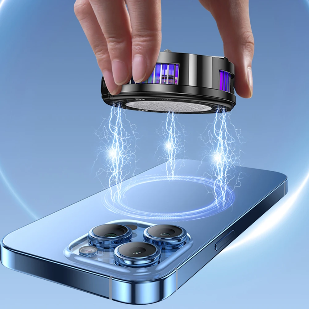 2 in 1 Magnetic/Back-clip Fast Cooling Phone Cooler 3 Speeds Refrigeration Fan Phone Heatsink for Android iPhone Cool Heatsink
