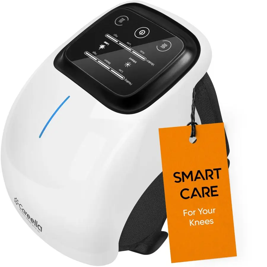 Беспроводной массажер для колена с подогревом, перезаряжаемый, регулируемый бандаж с умной вибрацией, усилитель Нежный свет Беспроводное комфортное устройство для