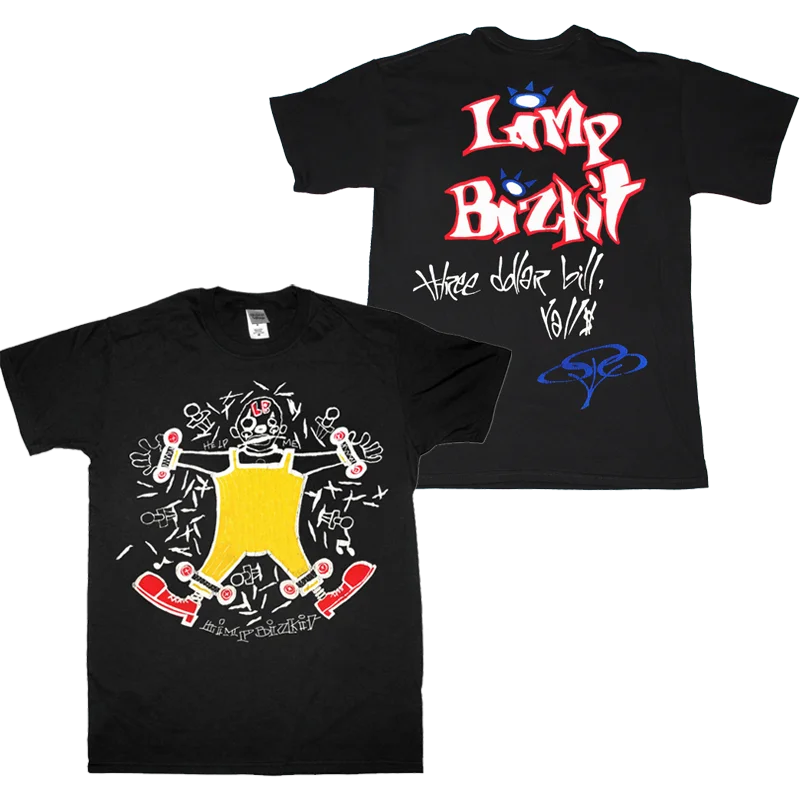 Limp Bizkit Three Dollar Bills, Y'All$ 97 T-Shirt Black Fullsize S-5Xl