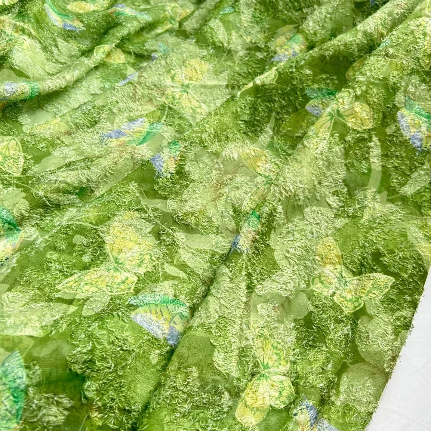Tessuto jacquard di fascia alta con nappa a farfalla, abito a canotta cucito, costume di scena, abito da sera, tessuto decorativo per tende fai da te