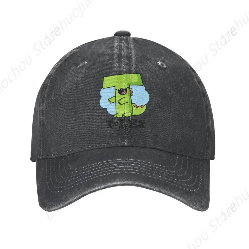 Personalized Cotton T-Rex Cute Alphabet Dinosaur Baseball Cap Sports Women Men's Adjustable Dad Hat Spring