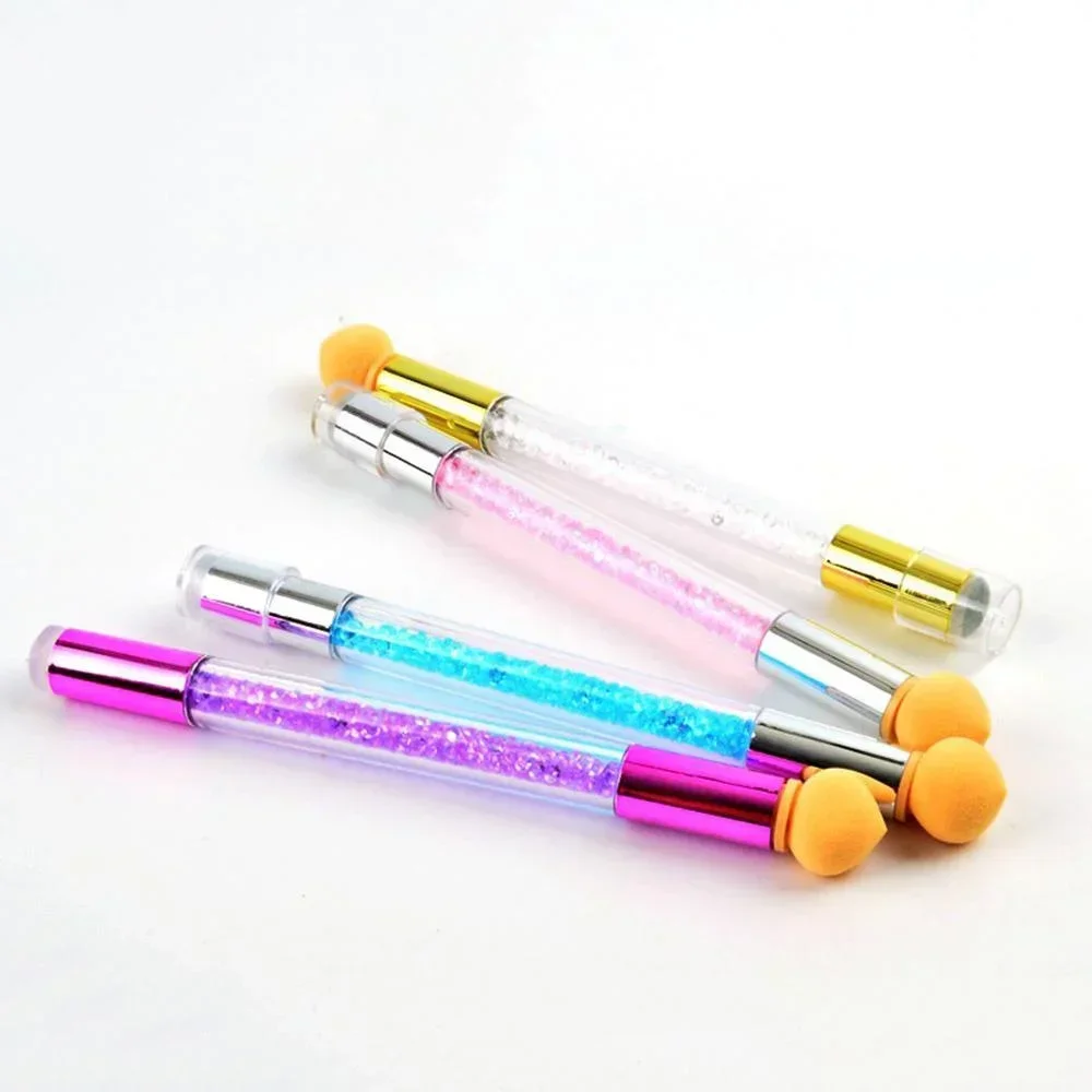 Nagelstempelpen met Diamond Halo Mini Stamping Tool Siliconen sponsapplicator voor Nail Art Designs
