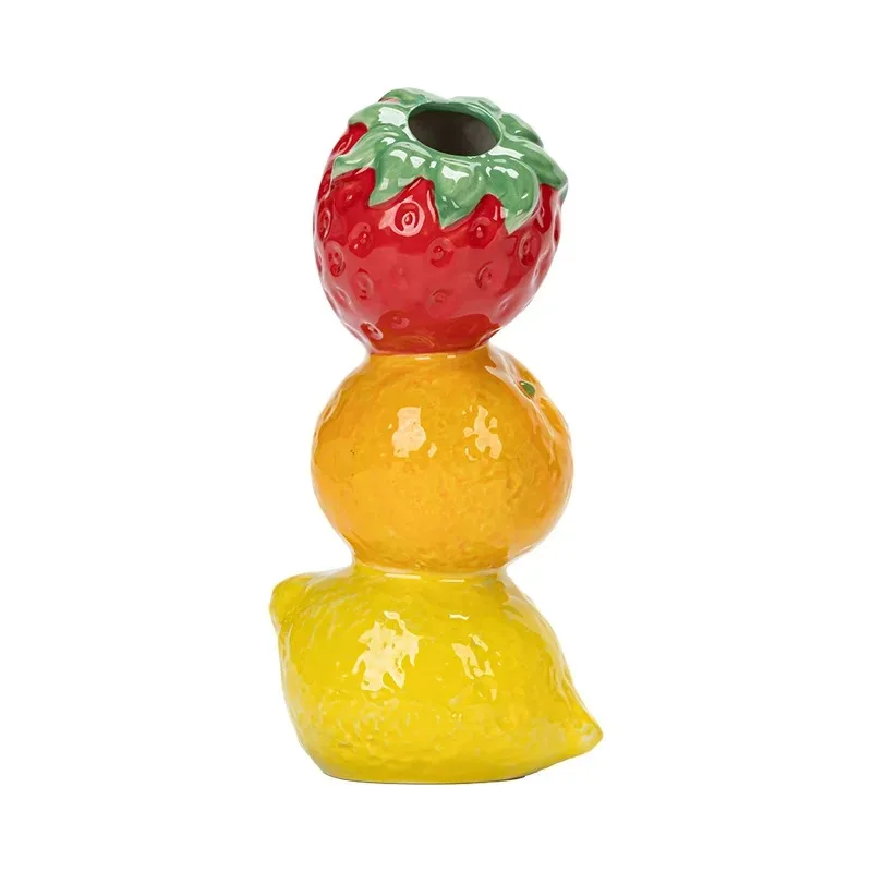 Ceramic Candle Holder Cartoon Fruit Candle Stand Strawberry Sweet Pepper Candle Stick Holder Home Decoration Accessories