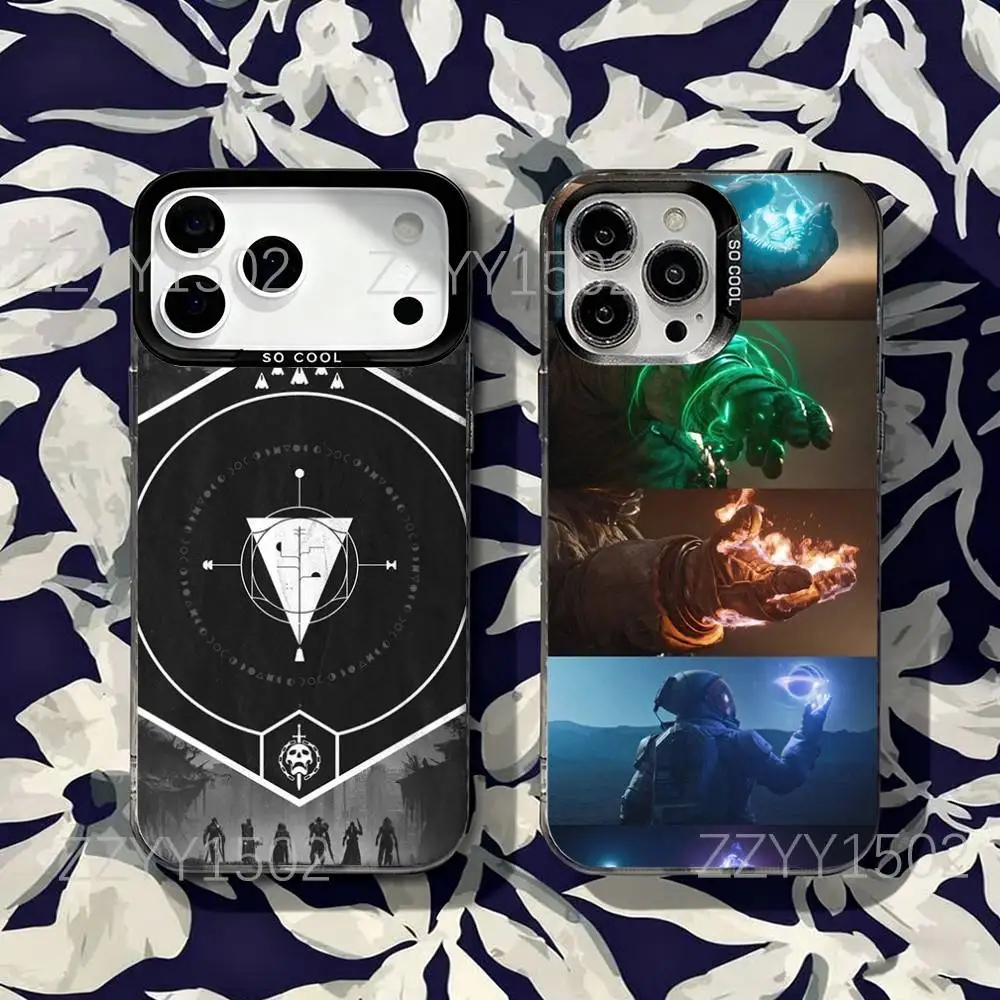 

D-Destiny 2 Game Phone Case For iPhone 17,16,15,14,13,12,X,8,Pro,Max,Plus,SE4,Air,Mini HD Black IMD Matte