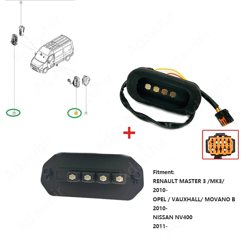 

Для Renault Master III Opel Movano B NV400 контакт раздвижной двери 4-контактный переключатель 252160003 Р 252160004 Р