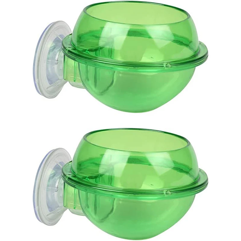 

2PCS Suction Cup Reptile Feeder,Chameleon Bowl, Worm Live Fodder Container Anti-Escape Reptile Cup, Reptile Water Dish Supplies
