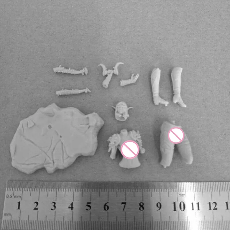 Elf Warrior Vollharz-Figur, Modellbausatz, Maßstab 1:24, 75 mm, zum Zusammenbauen von Miniatur-unmontiertem, unbemaltem Diorama-Spielzeug