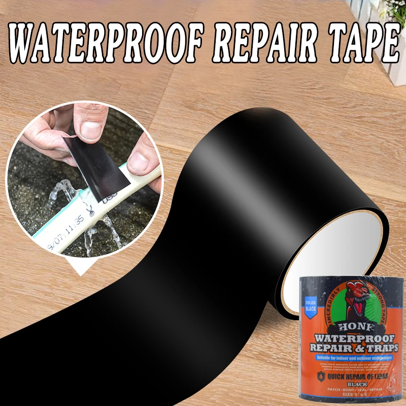 

10cm Black Strong Leak Sealing Waterproof Tape,High Strength Toughness,For Swimming Ring,Tent,Basin,Quick Repair Of Water Pipe