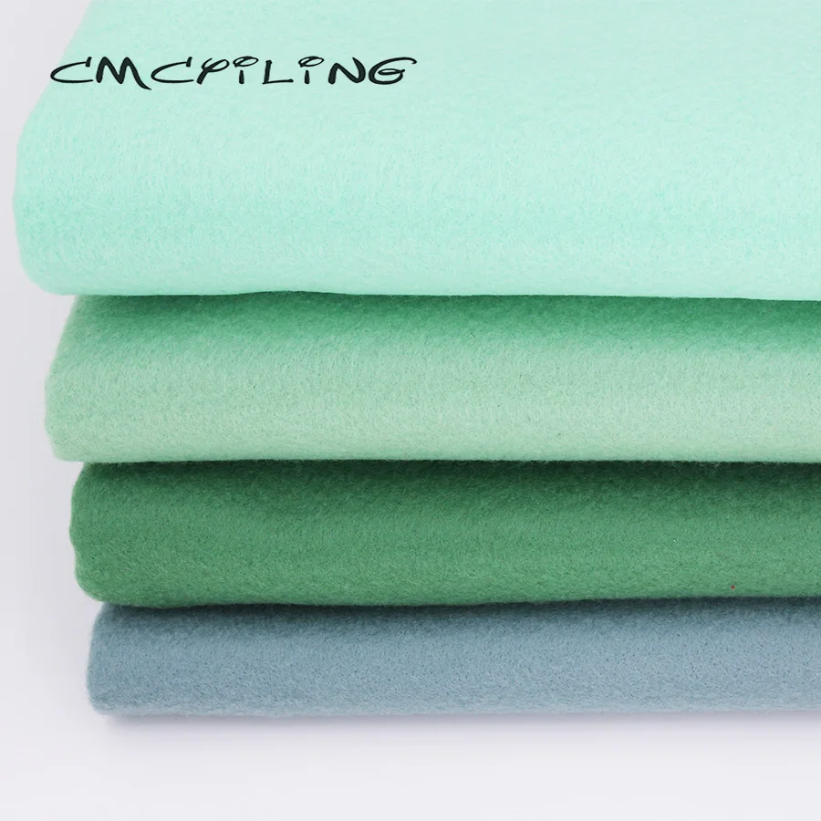 Pea Green Smooth High Density Soft Felt Fabric For Needlework DIY Sewing Dolls Crafts/Non-Woven/ Polyester Cloth 45cmx110cm