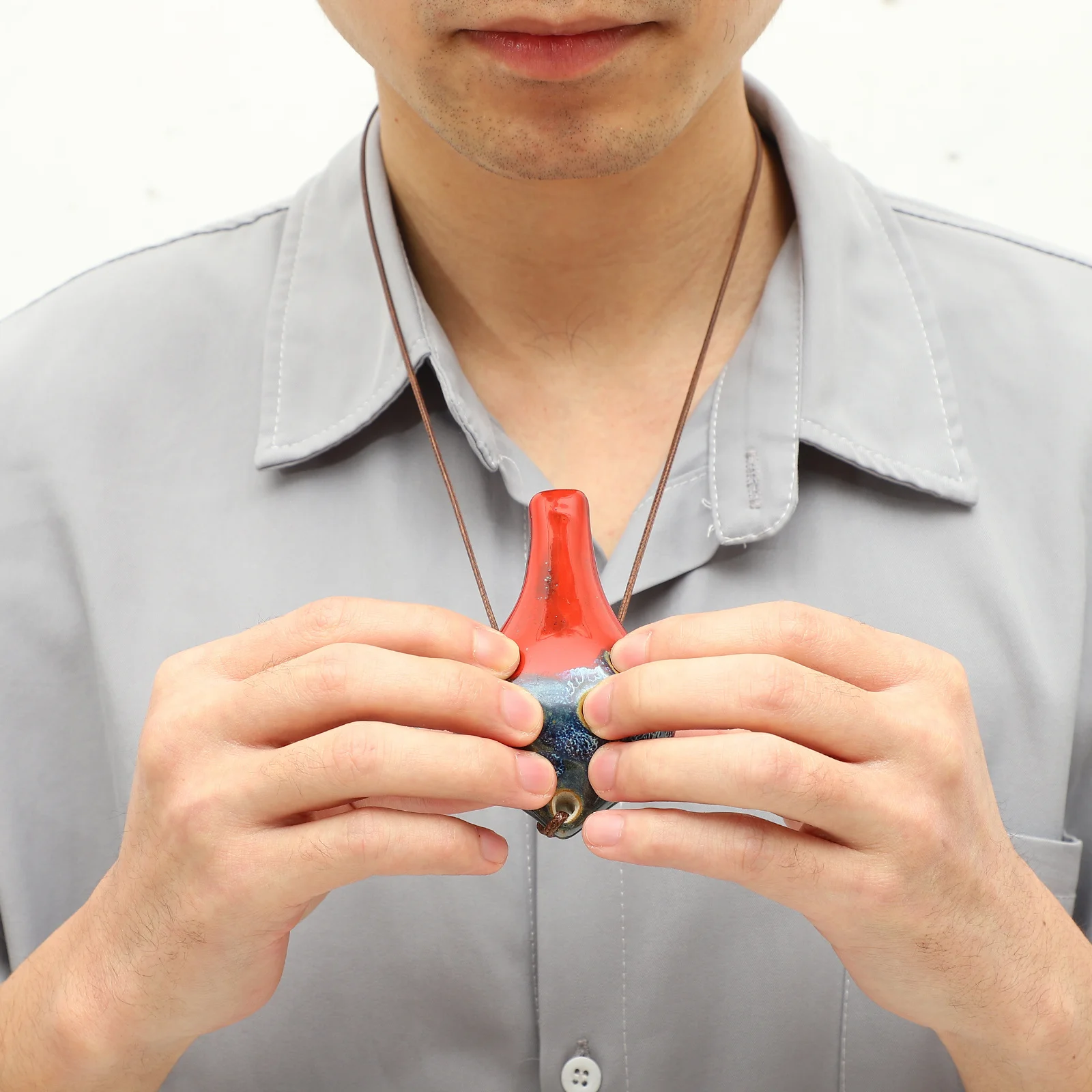 

Creative 6-Hole Ceramic Alto Ocarina Mini Beginner Practice Wind Instrument Portable Portable 6-Hole Ceramic Creative Ocarina