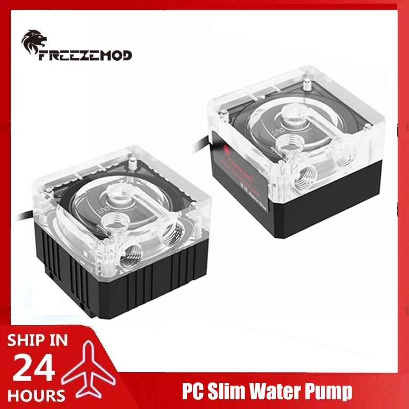 

FREEZEMOD PC Slim Water Pump 44mm or 52mm Height, 3.5M Lift 550L/H, ABS OR Aluminum Aromor Optional PU-SZM4