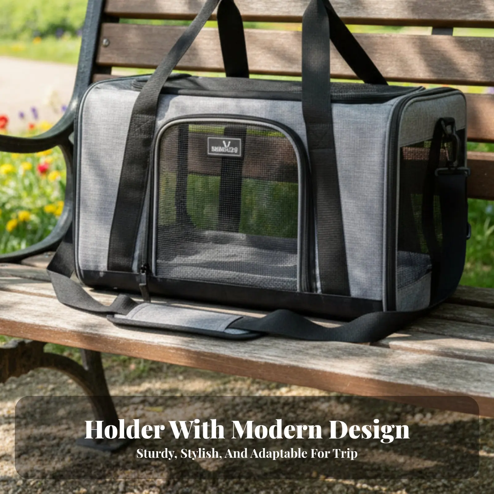 

Мягкая переноска для животных Light the Product Ight, одобренная авиакомпаниями, для кошек, для путешествий под сиденьем, с регулируемым плечевым ремнем