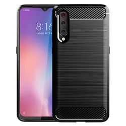 Shockproof Case For Mi 9 Lite mi 9lite Phone Cover Silicone Brushed Cases For Xiaomi 9lite Mi9 lite Carbon Fiber Case