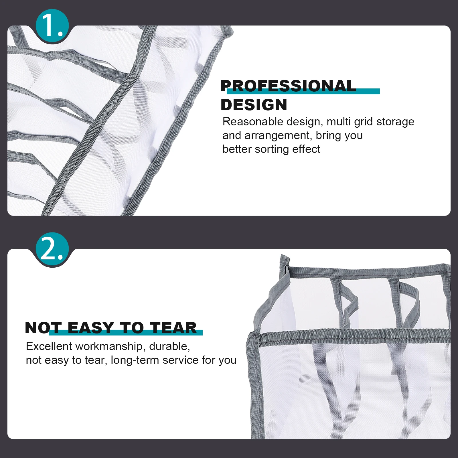 

Clothes Storage Box Multi-compartment Wardrobe Organizer Multi-grid Organiser Mesh for Gauze Outdoor Travel