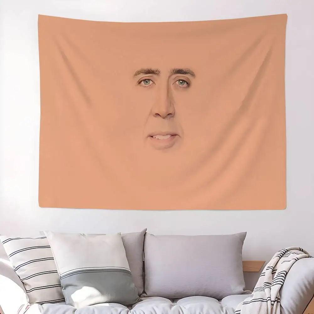 Nicolas Cage Face Colorful Tapestry Wall Hanging Cheap Hippie Wall Hanging Bohemian Wall Tapestries Mandala Wall Hanging Sheets