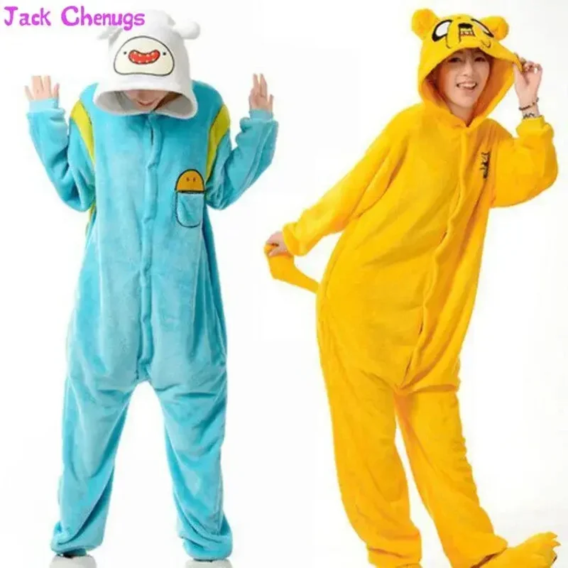 

Kigurumi Adult Finn And Jake Onesies Adventure Costume Yellow Dog Pajamas Animal Halloween Party Jumpsuits Kigurumi Pyjamas