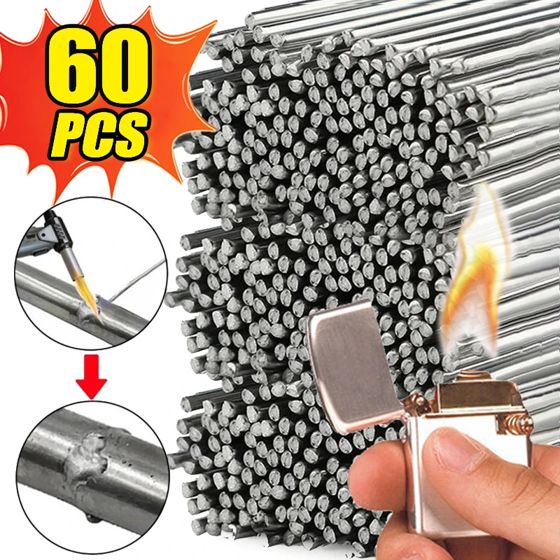 Aluminum Welding Rods Flux Cored Wire Steel Copper Low Temperature Easy Melt Bars Cored Wire Rod Solder Repair Holes Hand Tools