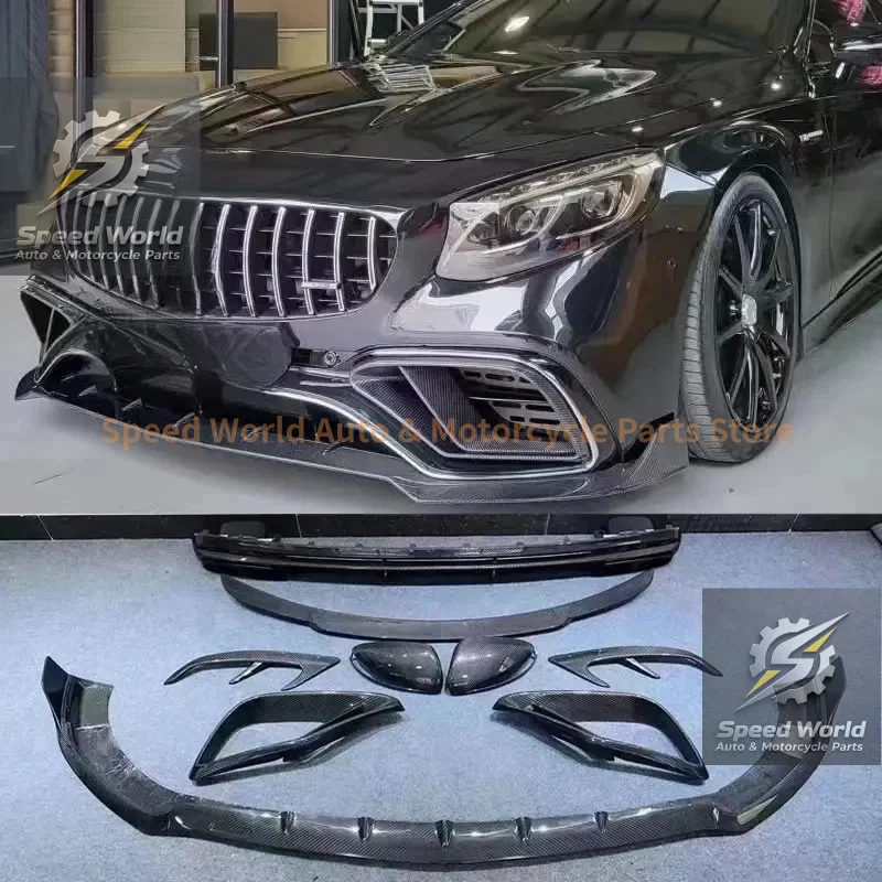 Factory Hot Sale Carbon Fiber Front Lip Vents Rear Diffuser Spoiler C S Coupe Body Kit