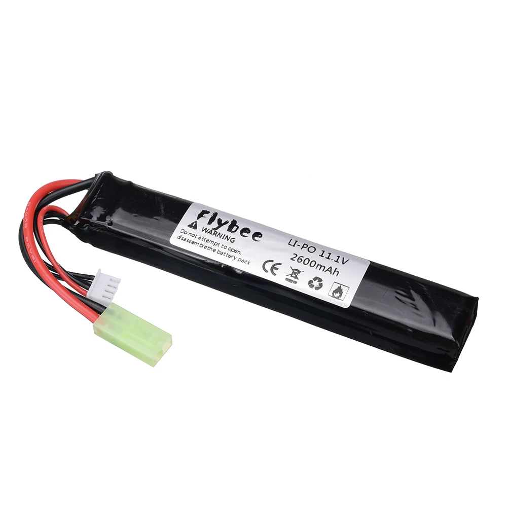 T/Tmaiya Plug 3S 11.1V 2600mAh LiPo akumulator do pistoletu na wodę Airsoft BB Air Pistol Electric Toys Guns Parts 11.1V Pistolet na wodę # 125 mm