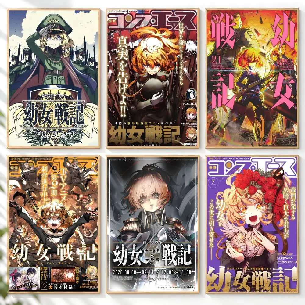 Anime Y-Youjo S-Senki Poster Home Artwork For Living Room Bedroom Office Dorm Apartment Gift