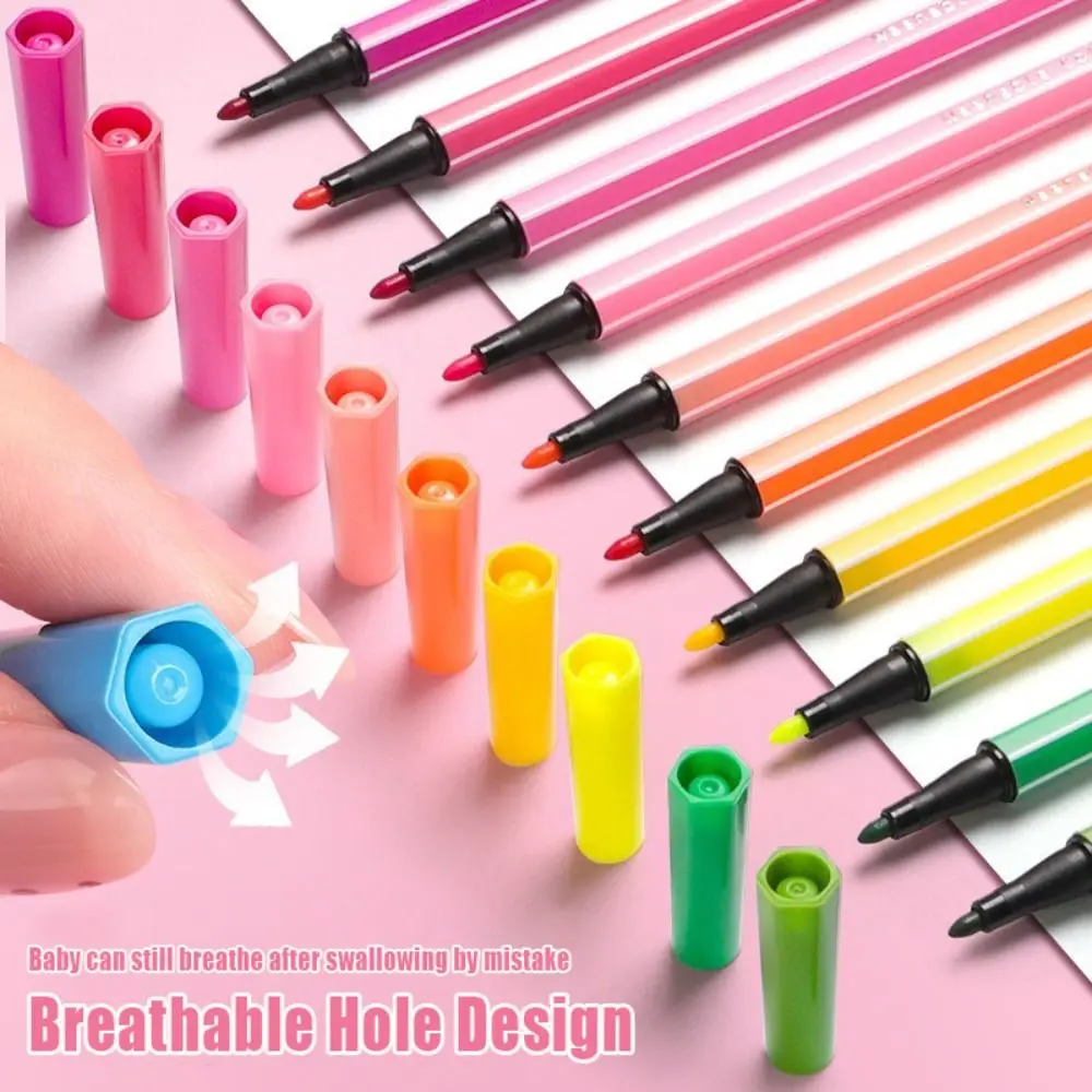 12/18/24/36/48 Colors Watercolor Pen Quick Drying DIY Hand Drawing Colored Marker Pen Smooth Writing Art Painting Graffiti Tool