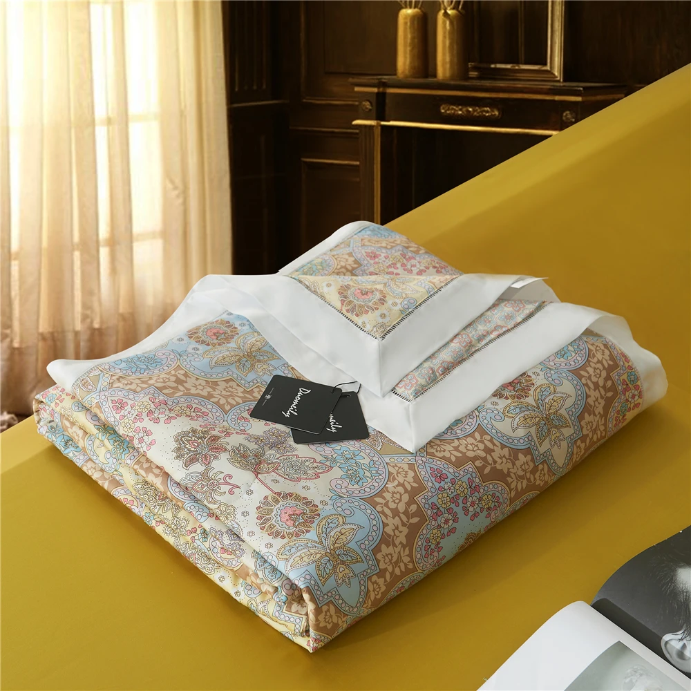 Champs Elysees Elements Lyocell Thin Quilt Summer Air Condition Comforter Silky Soft Rococo Style Adult Blanket Bedding